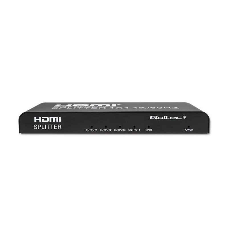Rozdzielacz aktywny Qoltec Splitter 4 x HDMI 4K x 2K | 6Gb/s… | PartsPC.pl