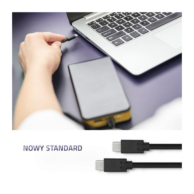Qoltec Kabel USB 3.1 typ C męski | USB 3.1 typ C męski | 3m … | PartsPC.pl