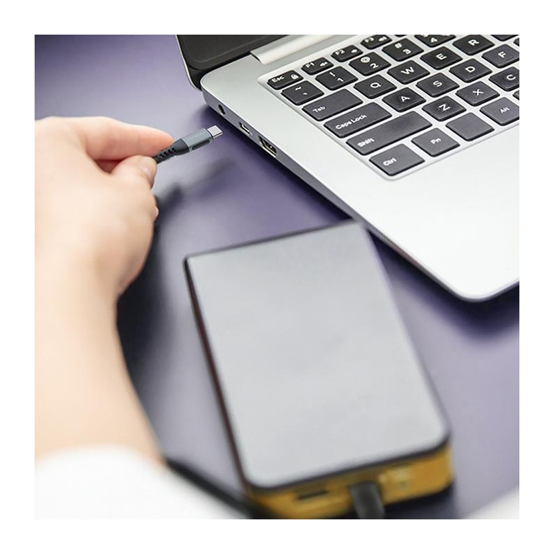 Qoltec Kabel USB 2.0 typ C | USB 2.0 typ C 100W | QC 3.0| PD… | PartsPC.pl