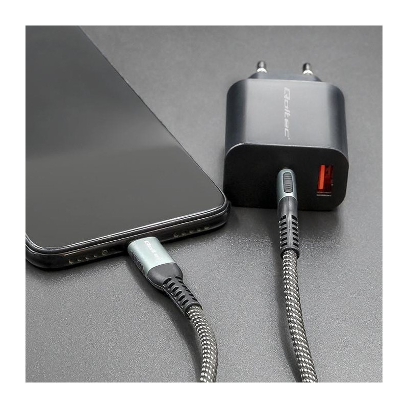 Qoltec Kabel USB 2.0 typ C | USB 2.0 typ C 100W | QC 3.0| PD… | PartsPC.pl