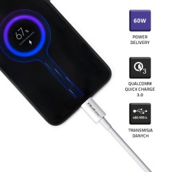 Kabel USB Qoltec 2.0 typ C | USB 2.0 typ C 60W | QC 3.0 | PD… | PartsPC.pl