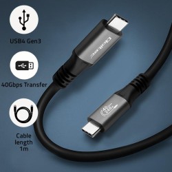 Kabel USB4 Qoltec USB-C PD 240W | Thunderbolt 3/4 | 4K | 40G… | PartsPC.pl