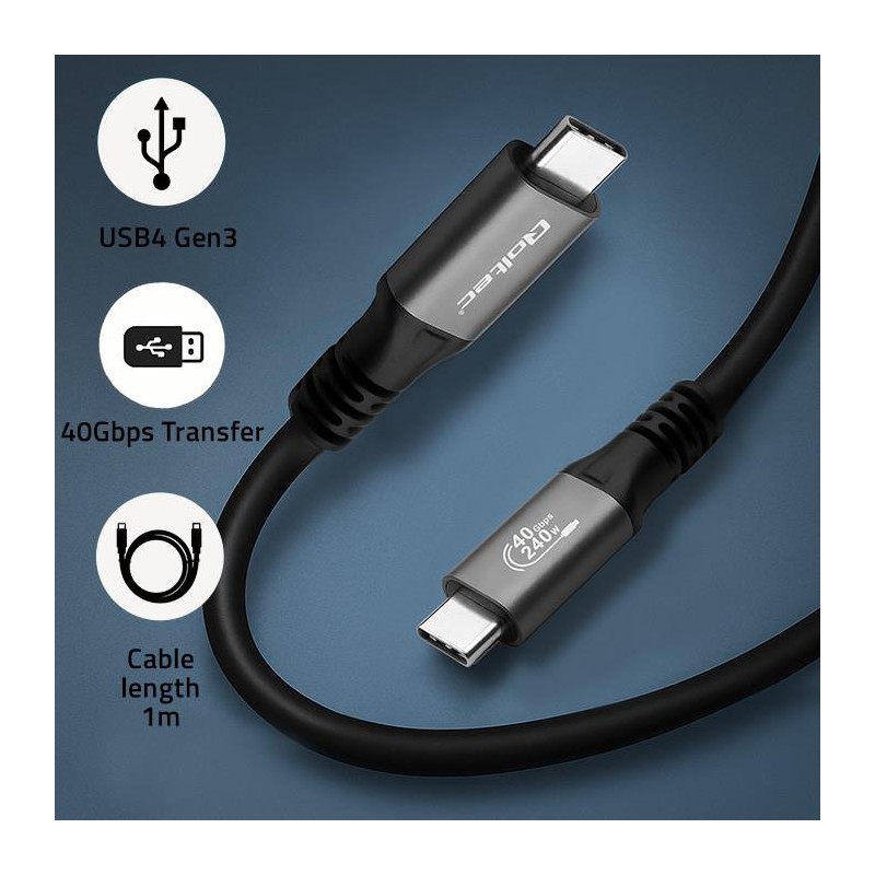 Kabel USB4 Qoltec USB-C PD 240W | Thunderbolt 3/4 | 4K | 40G… | PartsPC.pl