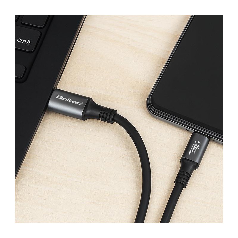 Kabel USB4 Qoltec USB-C PD 240W | Thunderbolt 3/4 | 4K | 40G… | PartsPC.pl