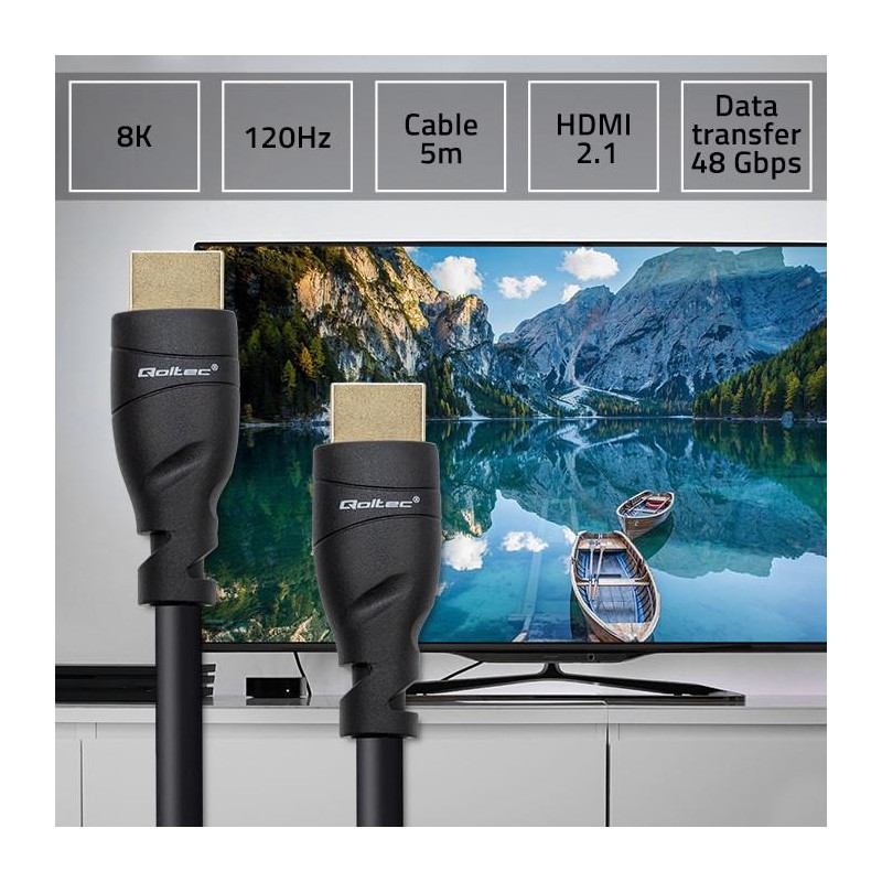 Kabel HDMI QOLTEC v2.1 Ultra High Speed 8K | 60Hz | 26AWG | … | PartsPC.pl