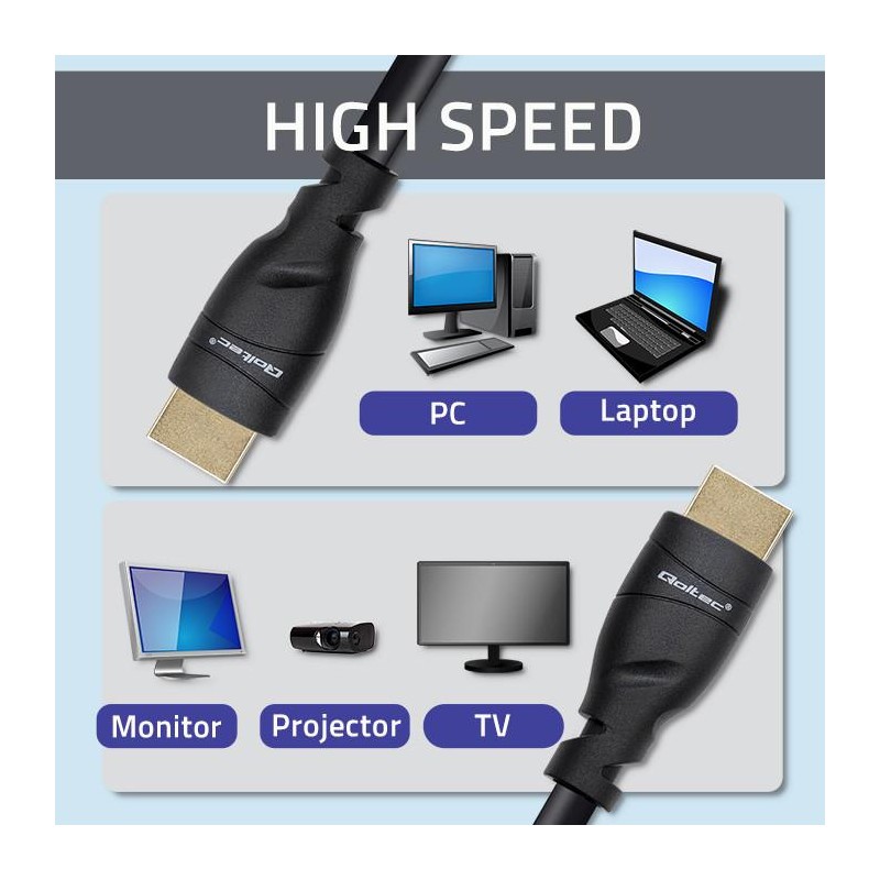 Kabel HDMI QOLTEC v2.1 Ultra High Speed 8K | 60Hz | 26AWG | … | PartsPC.pl