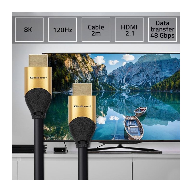 Kabel HDMI QOLTEC v2.1 Ultra High Speed 8K | 60Hz | 28AWG | … | PartsPC.pl