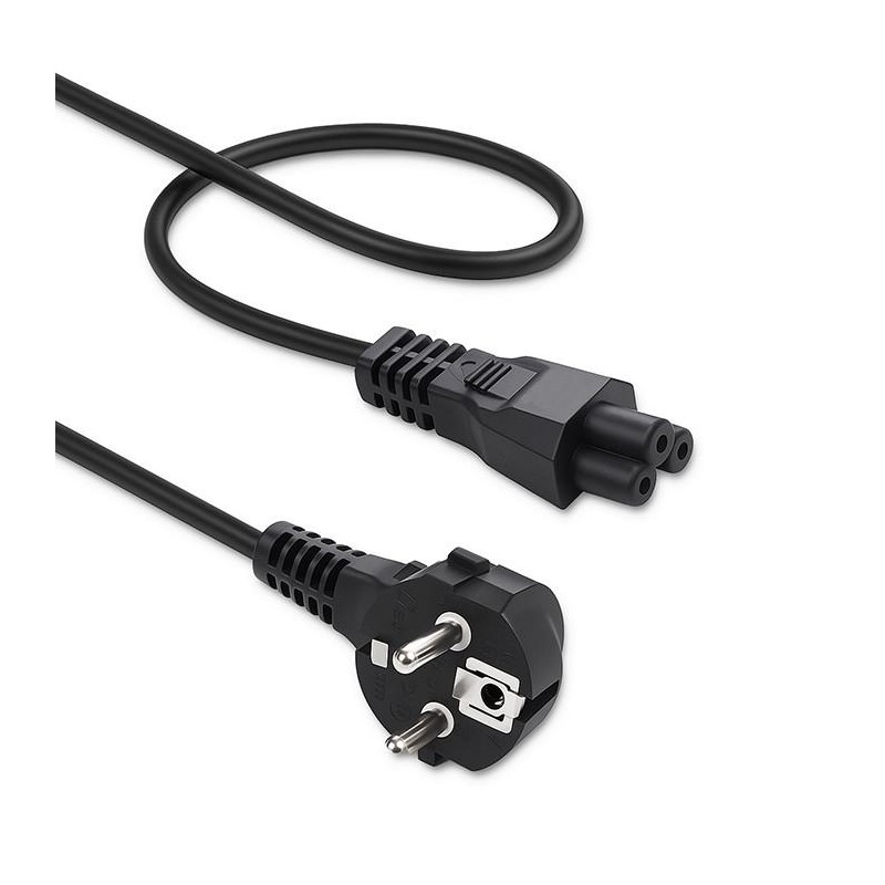 Kabel zasilający Qoltec kątowy SCHUKO | IEC C5 | Koniczynka … | PartsPC.pl