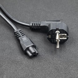 Kabel zasilający Qoltec kątowy SCHUKO | IEC C5 | Koniczynka … | PartsPC.pl