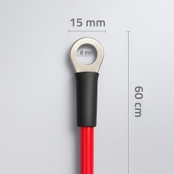 Kabel Qoltec z oczkiem 8mm | przewód akumulatorowy z końcówk… | PartsPC.pl