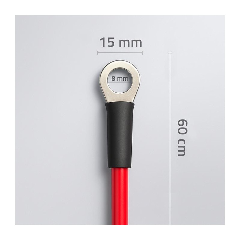 Kabel Qoltec z oczkiem 8mm | przewód akumulatorowy z końcówk… | PartsPC.pl