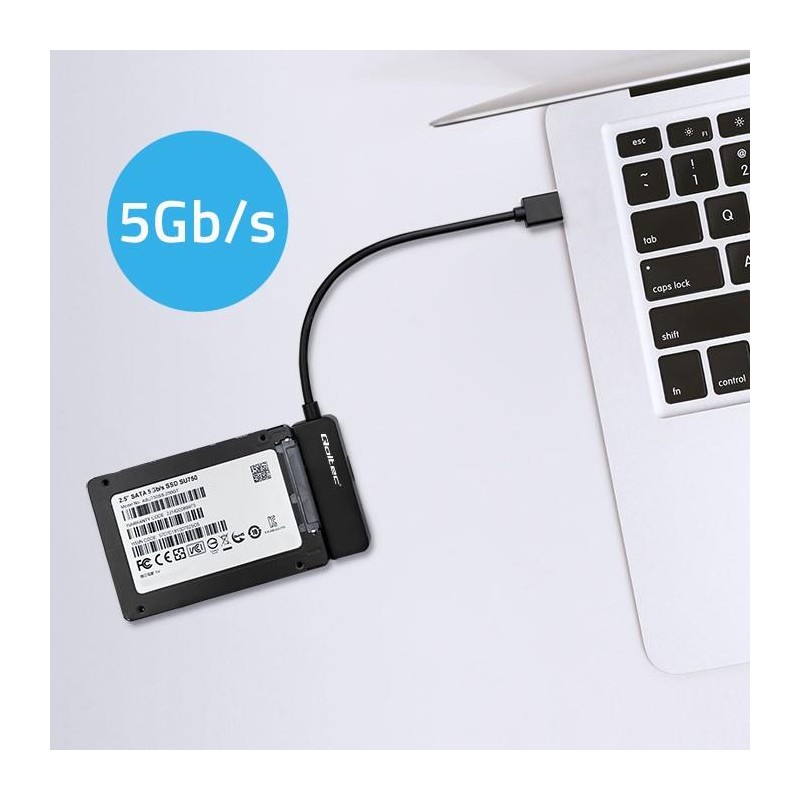 Kabel adapter Qoltec SATA | Przejściówka na dysk SSD HDD 2.5… | PartsPC.pl