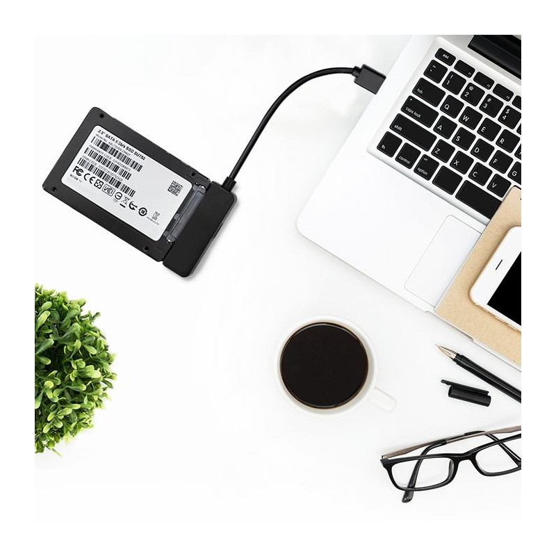 Kabel adapter Qoltec SATA | Przejściówka na dysk SSD HDD 2.5… | PartsPC.pl