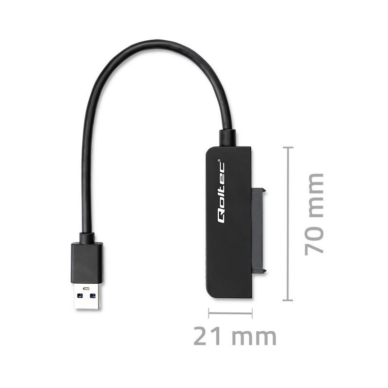 Kabel adapter Qoltec SATA | Przejściówka na dysk SSD HDD 2.5… | PartsPC.pl