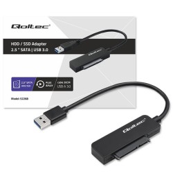 Kabel adapter Qoltec SATA | Przejściówka na dysk SSD HDD 2.5… | PartsPC.pl