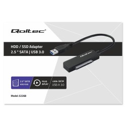 Kabel adapter Qoltec SATA | Przejściówka na dysk SSD HDD 2.5… | PartsPC.pl