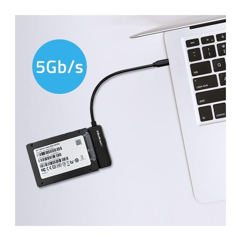 Kabel adapter Qoltec SATA | Przejściówka na dysk SSD HDD 2.5… | PartsPC.pl