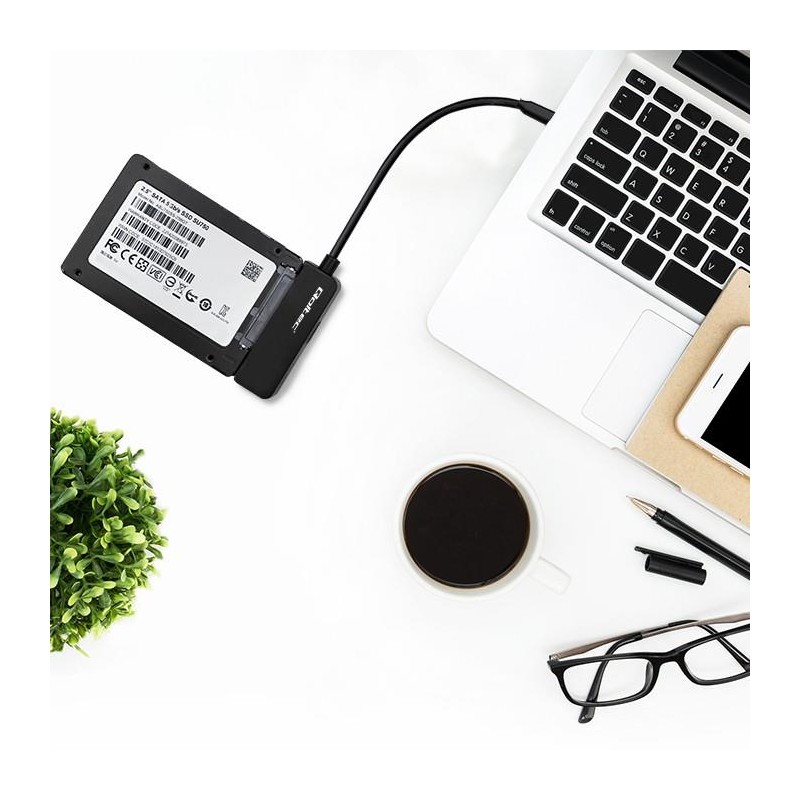 Kabel adapter Qoltec SATA | Przejściówka na dysk SSD HDD 2.5… | PartsPC.pl
