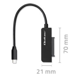 Kabel adapter Qoltec SATA | Przejściówka na dysk SSD HDD 2.5… | PartsPC.pl