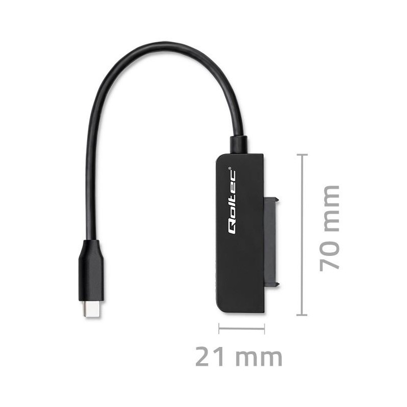 Kabel adapter Qoltec SATA | Przejściówka na dysk SSD HDD 2.5… | PartsPC.pl
