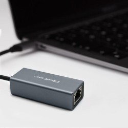 Kabel adapter Qoltec USB-C na RJ45 Ethernet | 1000Mb/s | Alu… | PartsPC.pl