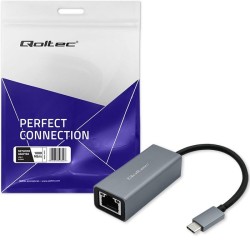 Kabel adapter Qoltec USB-C na RJ45 Ethernet | 1000Mb/s | Alu… | PartsPC.pl
