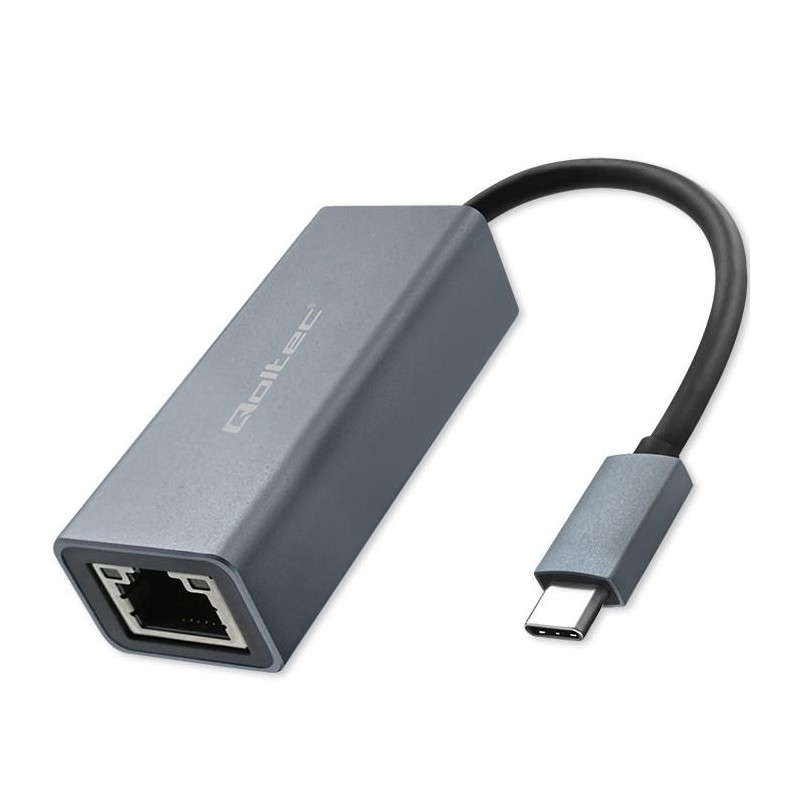 Kabel adapter Qoltec USB-C na RJ45 Ethernet | 1000Mb/s | Alu… | PartsPC.pl