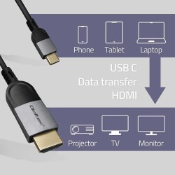 Kabel adapter Qoltec USB-C na HDMI high speed 4K | 60Hz | 32… | PartsPC.pl