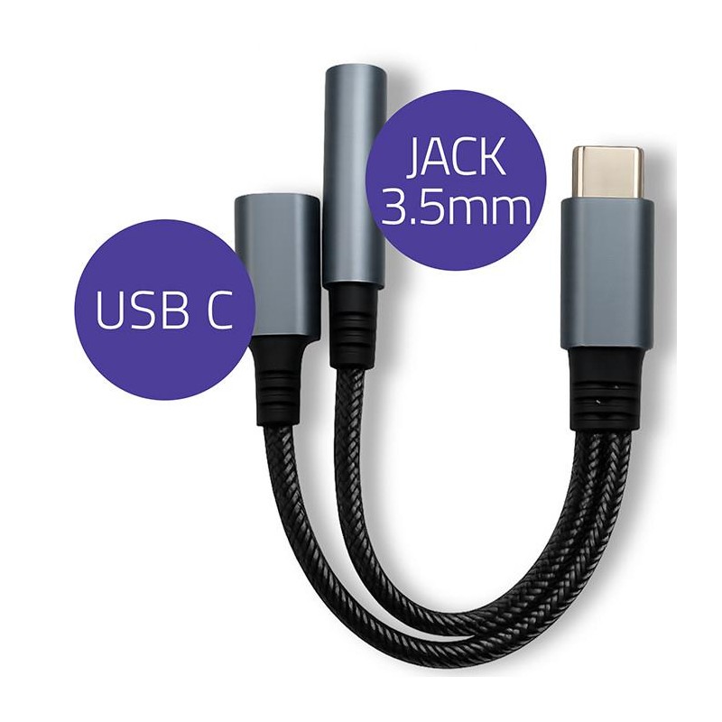 Kabel adapter Qoltec 2w1 USB-C - USB-C + Jack 3.5mm, PD 15W,… | PartsPC.pl