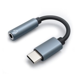 Kabel adapter Qoltec USB-C - Jack 3.5mm, 0,1m | PartsPC.pl