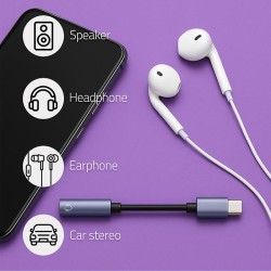 Kabel adapter Qoltec USB-C - Jack 3.5mm, 0,1m | PartsPC.pl