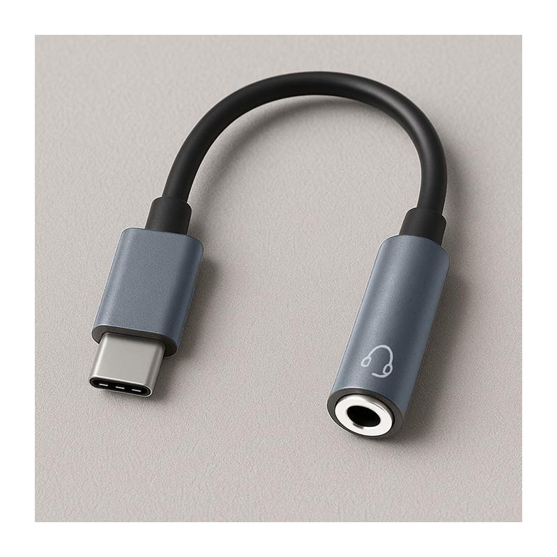 Kabel adapter Qoltec USB-C - Jack 3.5mm, 0,1m | PartsPC.pl