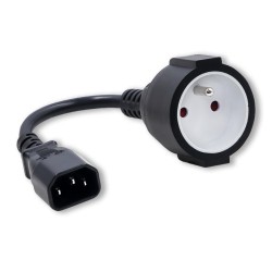 Adapter Qoltec IEC 320 C14 / FRENCH | 0.15m | PartsPC.pl
