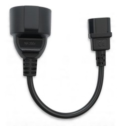 Adapter Qoltec IEC 320 C14 / FRENCH | 0.15m | PartsPC.pl