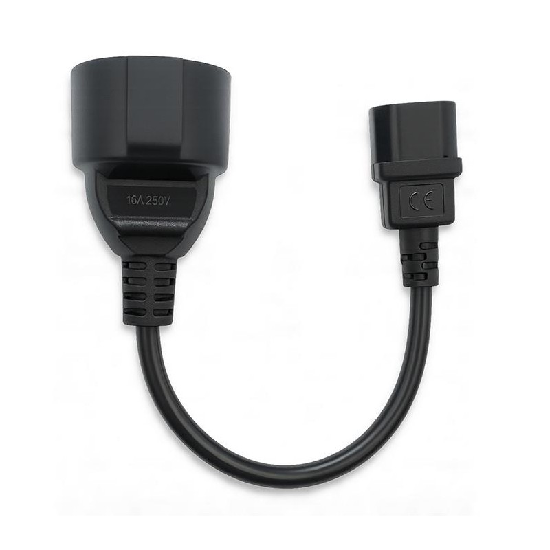 Adapter Qoltec IEC 320 C14 / FRENCH | 0.15m | PartsPC.pl