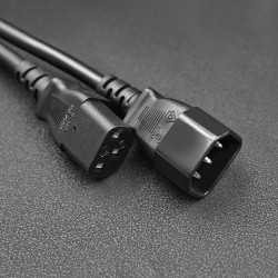 Kabel zasilający Qoltec IEC C13/C14 | 3x1.0mm2 | 1.8m | PartsPC.pl
