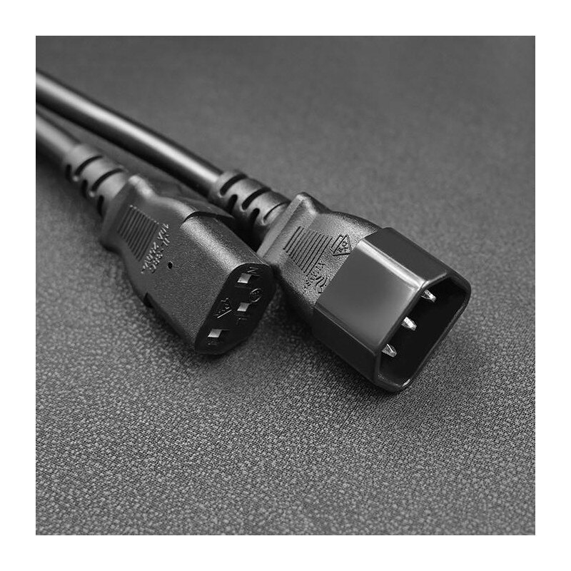 Kabel zasilający Qoltec IEC C13/C14 | 3x1.0mm2 | 1.8m | PartsPC.pl