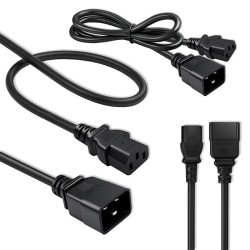 Kabel zasilający Qoltec IEC C20/C13 | 3x1.5mm2 | 1.2m | PartsPC.pl