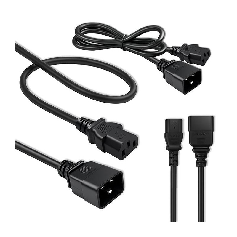Kabel zasilający Qoltec IEC C20/C13 | 3x1.5mm2 | 1.2m | PartsPC.pl