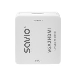 Adapter/Konwerter VGA Savio CL-110 VGA (F)+minijack(F) - HDMI A/F Full