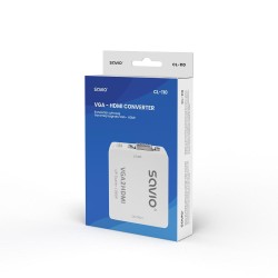 Adapter/Konwerter VGA Savio CL-110 VGA (F)+minijack(F) - HDMI A/F Full