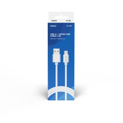 Kabel USB 2.0 SAVIO CL-167 USB A - micro USB, 3m, biały