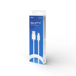 Kabel USB 2.0 SAVIO CL-167 USB A - micro USB, 3m, biały