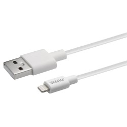 Kabel USB SAVIO CL-192 USB-A do Lightning 1m biały | PartsPC.pl