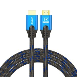 Savio Kabel HDMI (M) v2.1, 1,8m, 8K, miedź, niebiesko-czarny… | PartsPC.pl