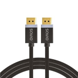 Kabel DisplayPort v1.4 Savio CL-165 (M/M) 1m czarny | PartsPC.pl