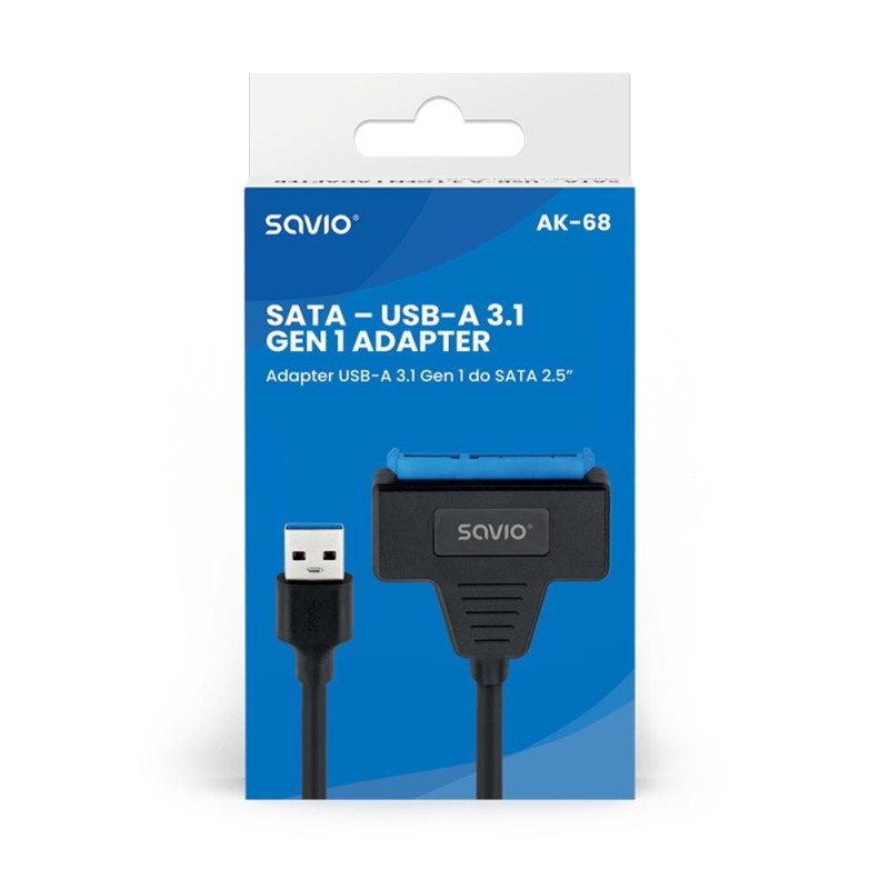 Kabel adapter SAVIO AK-68 USB-A 3.1 Gen 1 (M) - SATA (F) do … | PartsPC.pl