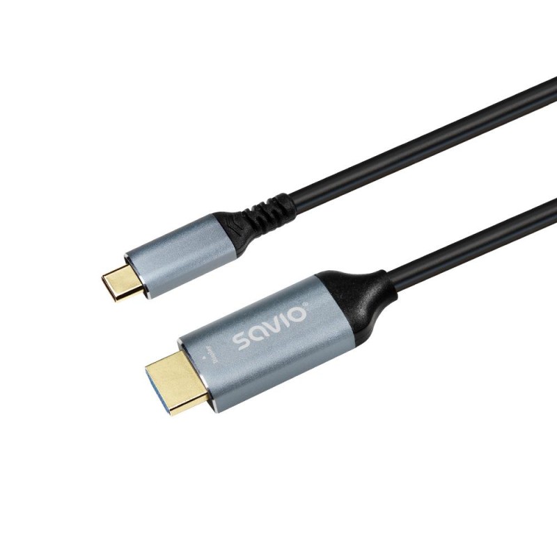 Kabel adapter Savio CL-184 USB-C do HDMI v2.0b, 3m, miedź