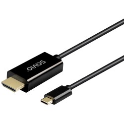 Kabel adapter Savio CL-191 USB-C do HDMI 30Hz 2m plastik | PartsPC.pl