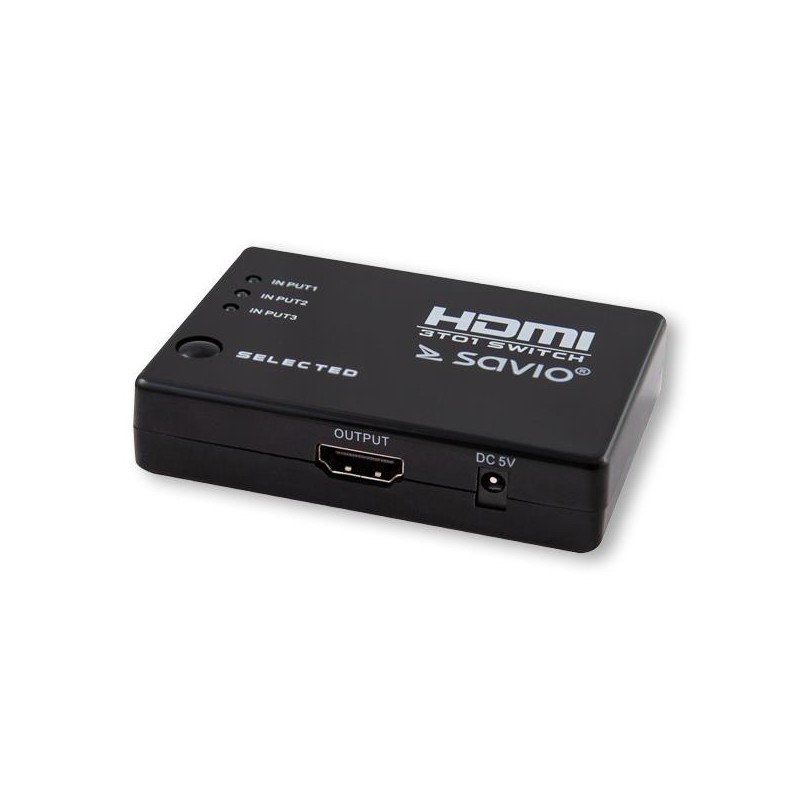 Switch HDMI 3 porty + pilot Savio CL-28